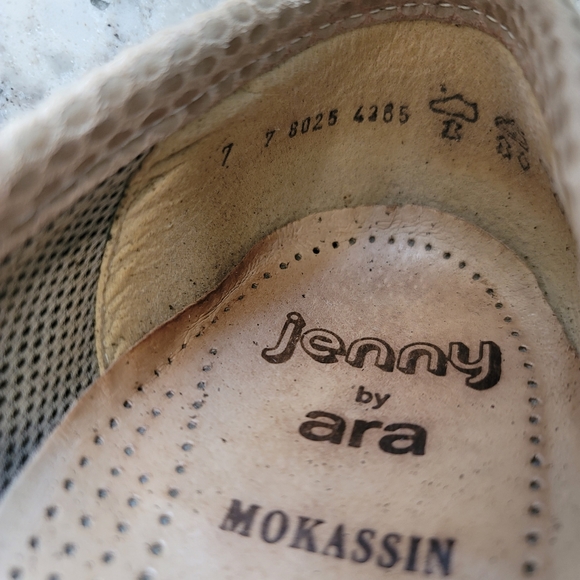 Jenny by Ara Germany Mokassin Moccasin Loafer Tan Animal Print Leather Sz: 7 - Picture 6 of 8